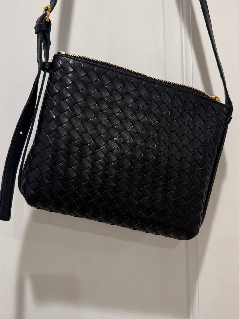 Madewell Leather Woven Crossbody